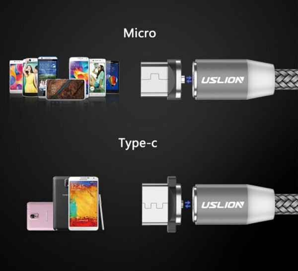 Magnetic USB Fast Charging Micro / Type C Cable - Imagen 6
