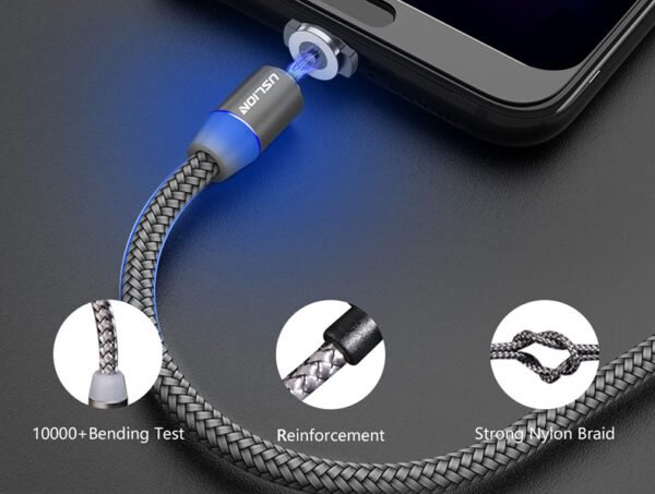 Magnetic USB Fast Charging Micro / Type C Cable - Imagen 8