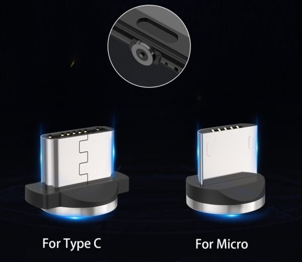 Magnetic USB Fast Charging Micro / Type C Cable - Imagen 5