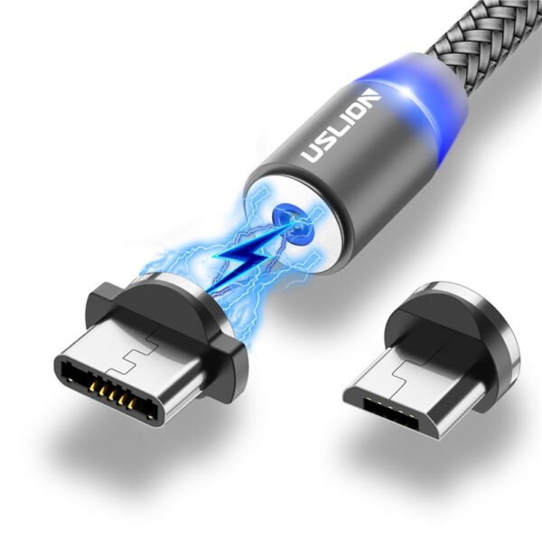 Magnetic USB Fast Charging Micro / Type C Cable - Imagen 3
