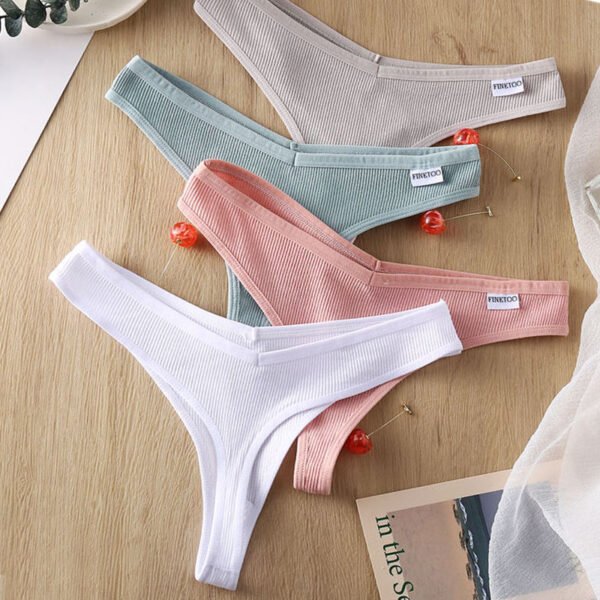 Women's Solid Color Summer G-Strings Set - Imagen 5