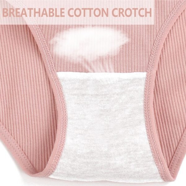 Women's Breathable Cotton Panties 4 Pcs Set - Imagen 7