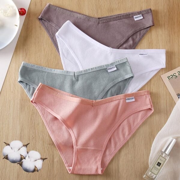 Women's Breathable Cotton Panties 4 Pcs Set - Imagen 5