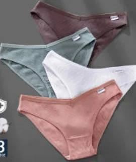 Women's Breathable Cotton Panties 4 Pcs Set
