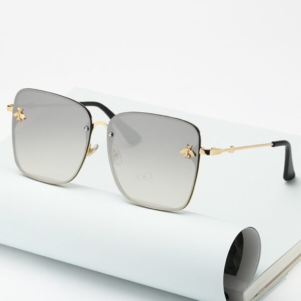 Oversized Rimless Square Shaped Sunglasses - Imagen 3