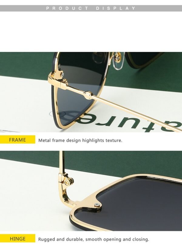 Oversized Rimless Square Shaped Sunglasses - Imagen 7